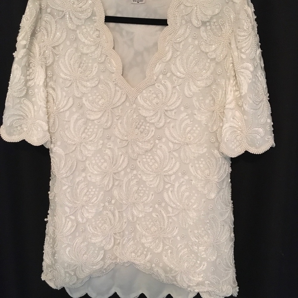 Vintage Pearl embossed top